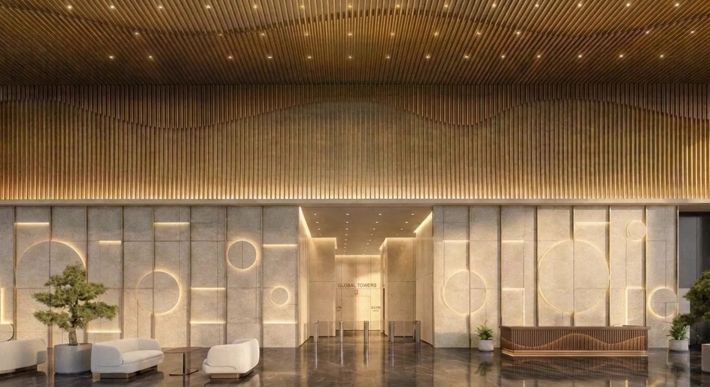 Global Towers — commercial lobby
