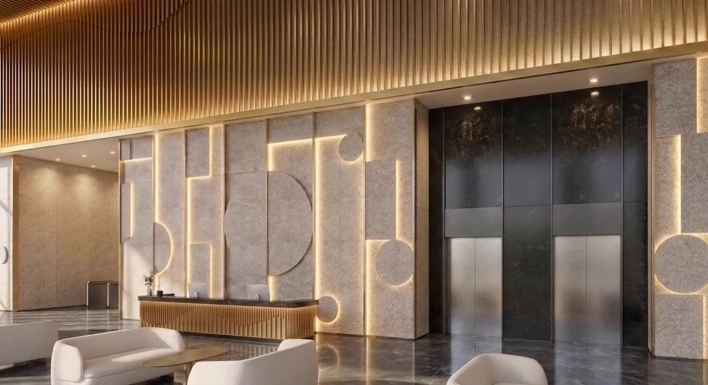 Global Towers — commercial lobby