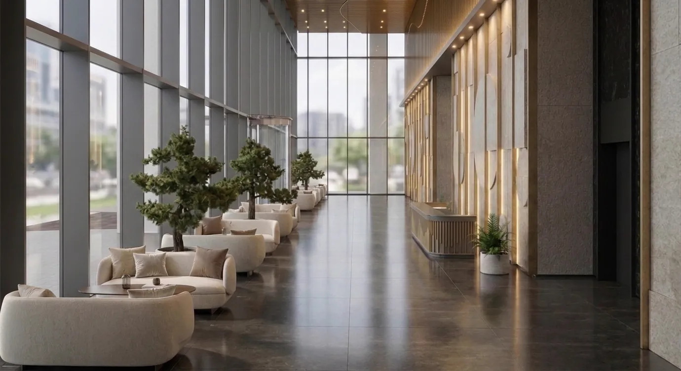 Global Towers — commercial lobby